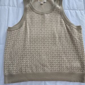 Michael Kors Beige Logo Knit Tank
